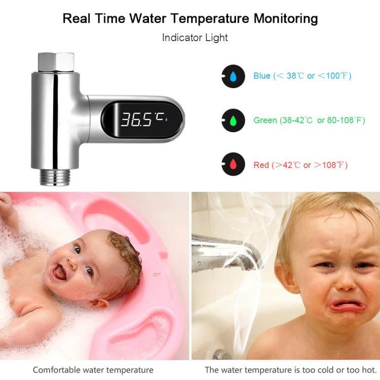BD-LS-01 Second Generation LED Digital Display Shower Water Thermometer