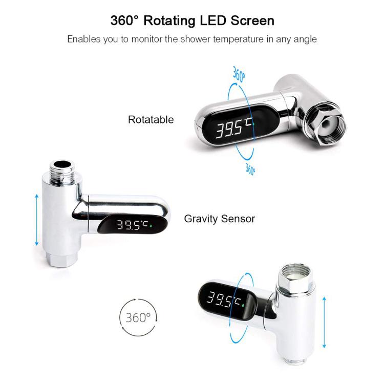 BD-LS-01 Second Generation LED Digital Display Shower Water Thermometer