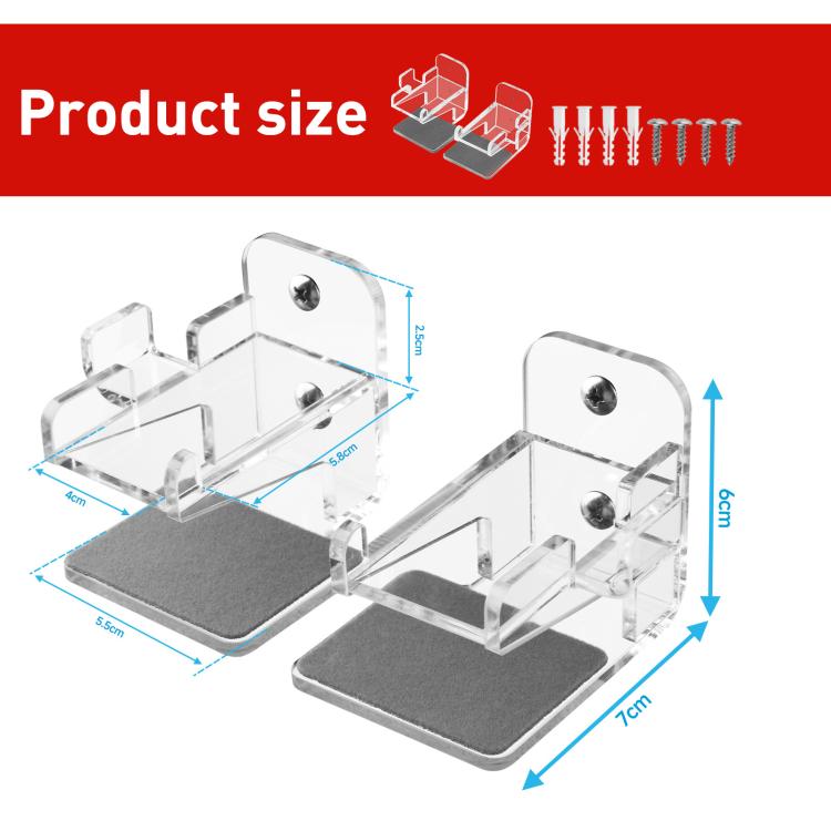 For Nintendo Switch 1 / 2 Acrylic Wall Split Symmetrical Storage Bracket