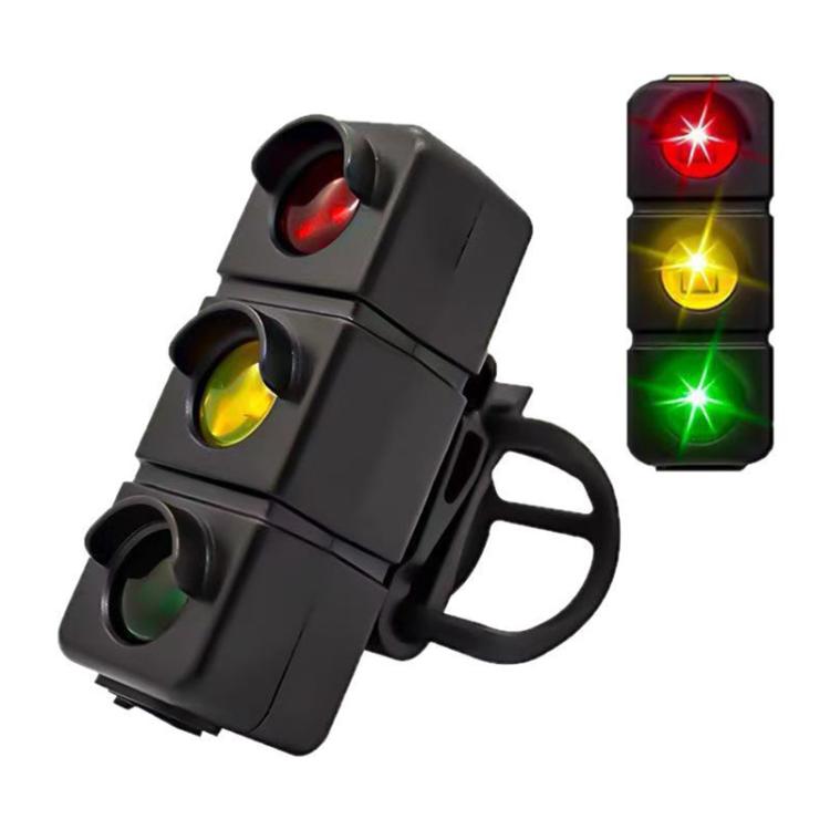 QX-W19 Creative Bicycle Three Color LED Tail Light, Safe Night Riding Warning Light