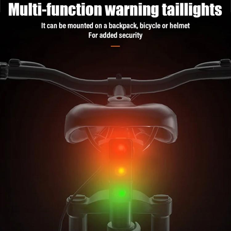 QX-W19 Creative Bicycle Three Color LED Tail Light, Safe Night Riding Warning Light