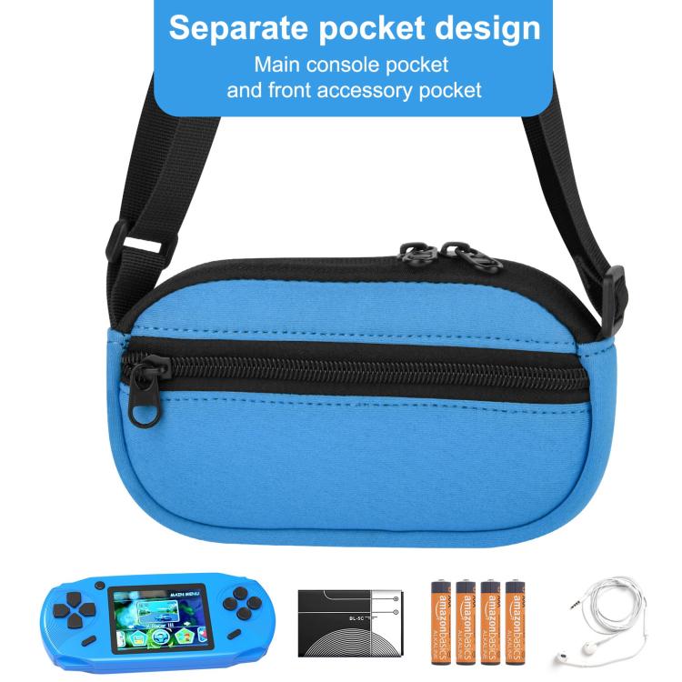 Crossbody Carrying Sleeve Bag with Adjustable Shoulder Strap & Dual Pockets for Beijue Handheld Game Console
