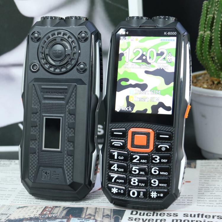 K6000 Keypad Phone, 2.8 inch, LED Flashlight, Big Keyboard, SOS, Network: 2G, Dual SIM
