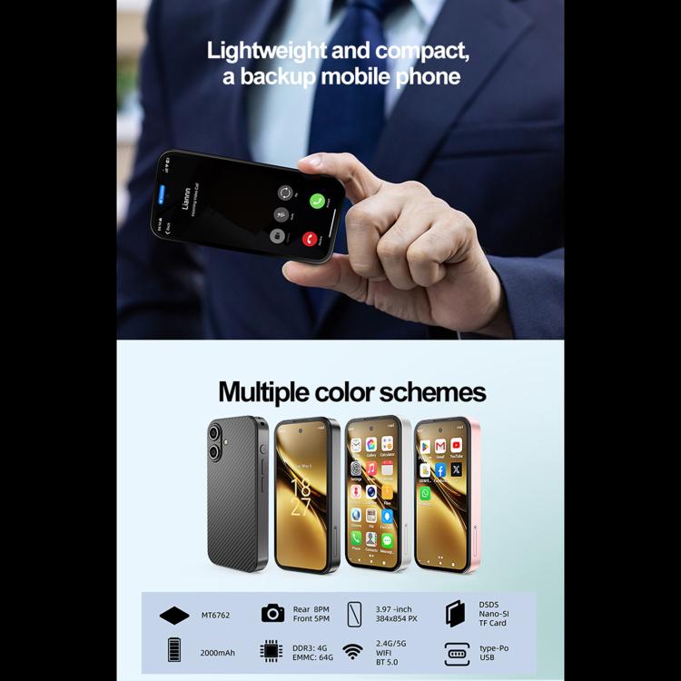 Q333, 4GB+64GB, 3.97 inch Android 12 Mediatek MT6762 Octa Core, Network: 4G, Dual SIM