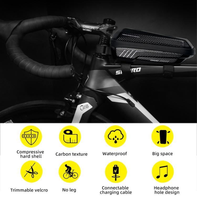 WILD MAN E5S Mountain Bicycle Front Bag EVA Hard Shell Bag