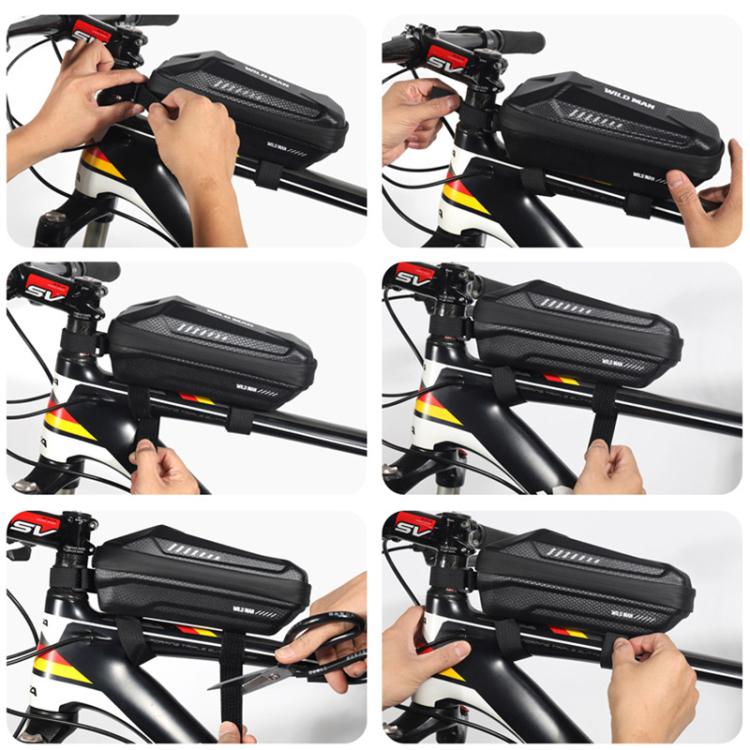 WILD MAN ES5 Basic Mountain Bicycle EVA Hard Shell Bag Bike Front Top Tube Bag