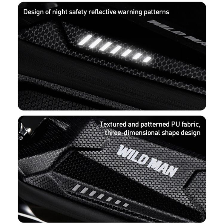 WILD MAN ES5 Basic Mountain Bicycle EVA Hard Shell Bag Bike Front Top Tube Bag