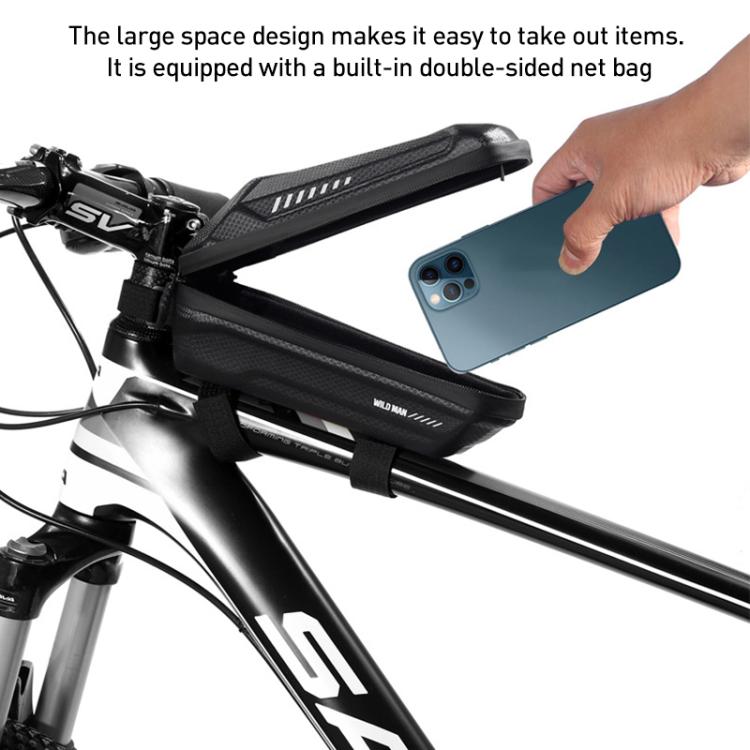 WILD MAN ES5 Basic Mountain Bicycle EVA Hard Shell Bag Bike Front Top Tube Bag
