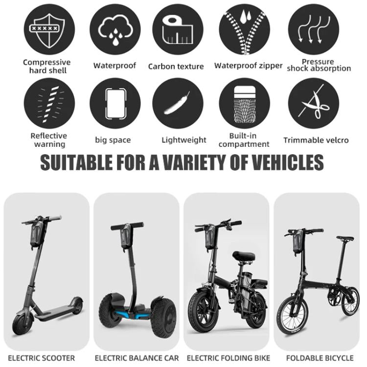 WILD MAN ES8 PLUS Electric Scooter EVA Hard Shell Handlebar Bag