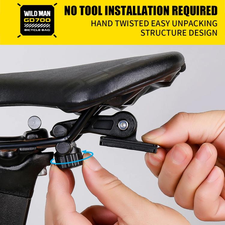 WILD MAN GD700 Mountain Bicycle EVA Hard Shell Bag Bike Seat Bag