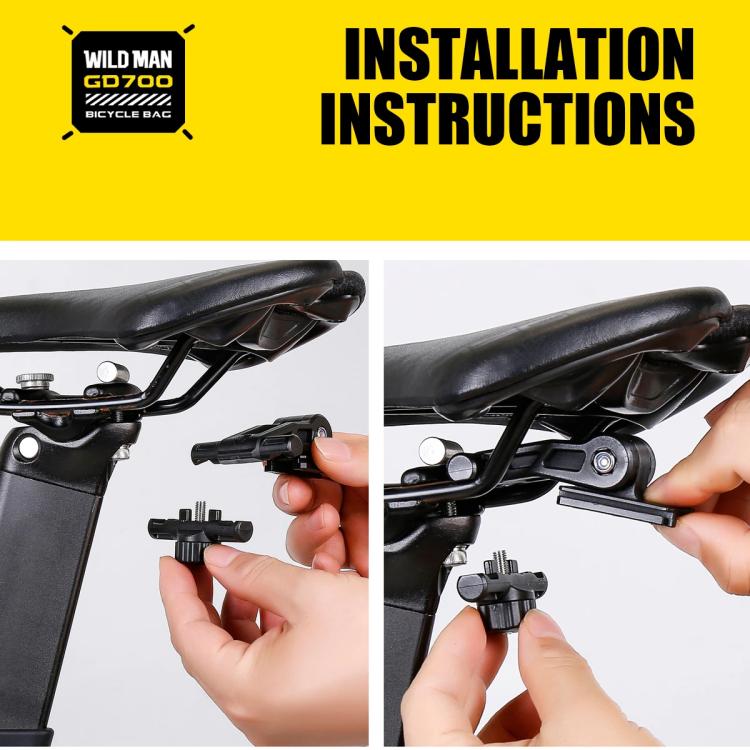 WILD MAN GD700 Mountain Bicycle EVA Hard Shell Bag Bike Seat Bag