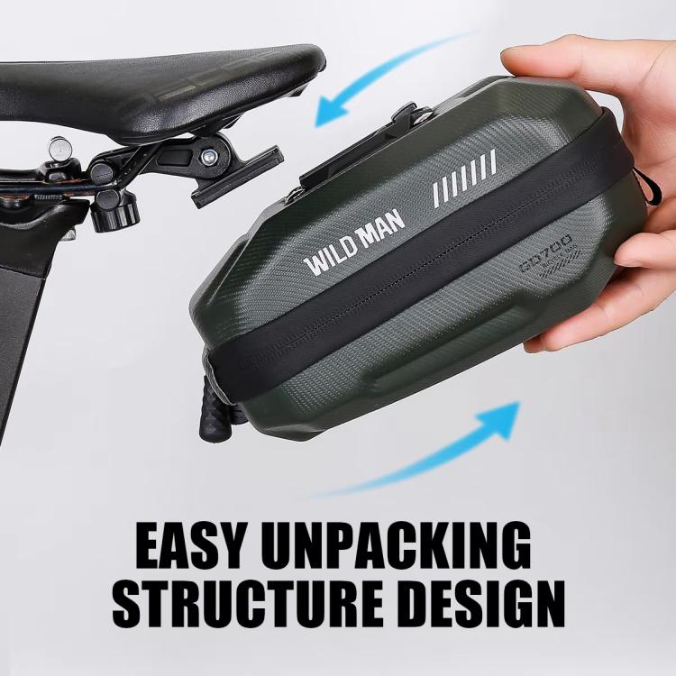 WILD MAN GD700 Mountain Bicycle EVA Hard Shell Bag Bike Seat Bag