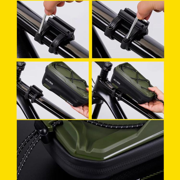 WILD MAN GX220X Mountain Bicycle EVA Hard Shell Bag Bike Front Quick Release Bracket