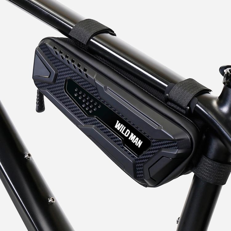 WILD MAN M40 Mountain Bicycle Front Beam Triangle Bag TPU Carbon Fiber Hard Shell Bag Cycling Equipment