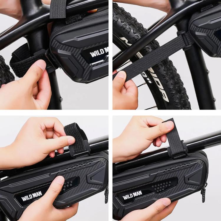 WILD MAN M40 Mountain Bicycle Front Beam Triangle Bag TPU Carbon Fiber Hard Shell Bag Cycling Equipment