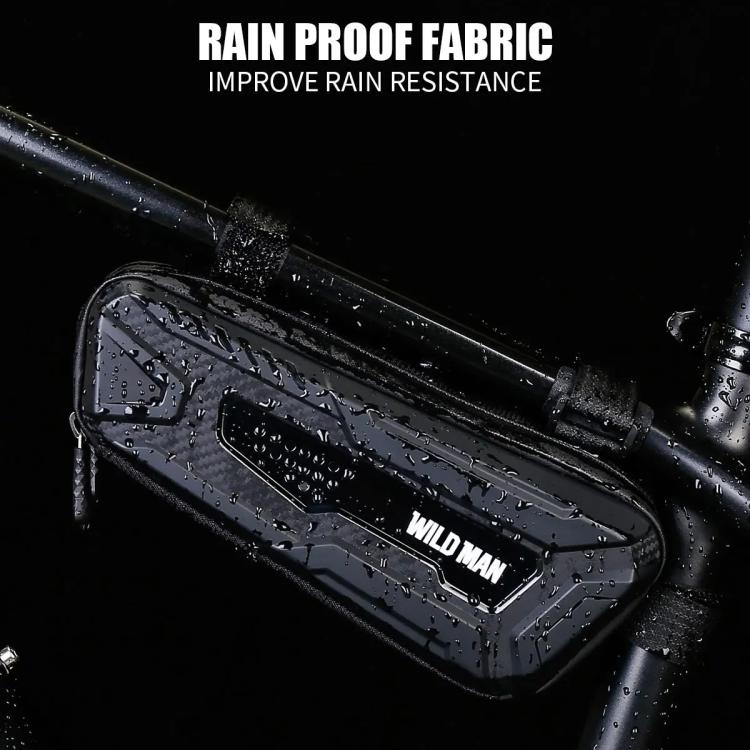 WILD MAN M40 Mountain Bicycle Front Beam Triangle Bag TPU Carbon Fiber Hard Shell Bag Cycling Equipment