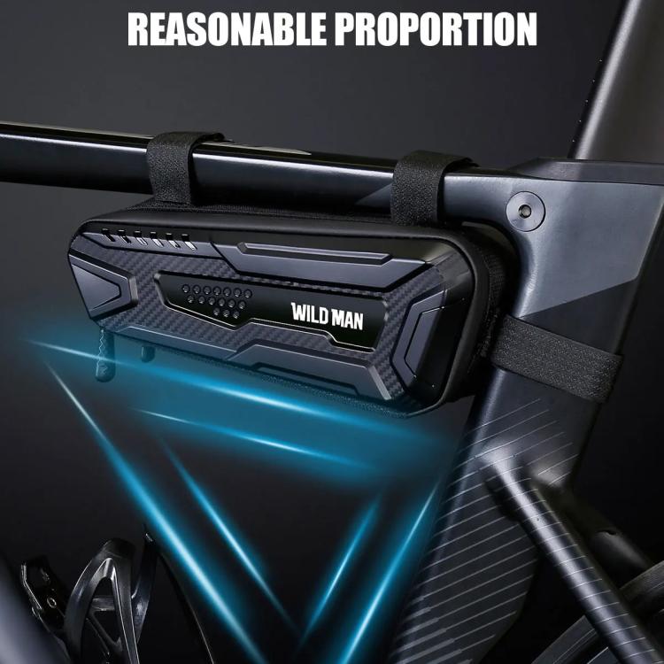 WILD MAN M40 Mountain Bicycle Front Beam Triangle Bag TPU Carbon Fiber Hard Shell Bag Cycling Equipment