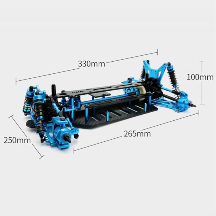 PMM Racing TT02B 1:10 Carbon Fiber Chassis Aluminum Alloy RC Rally Car Frame