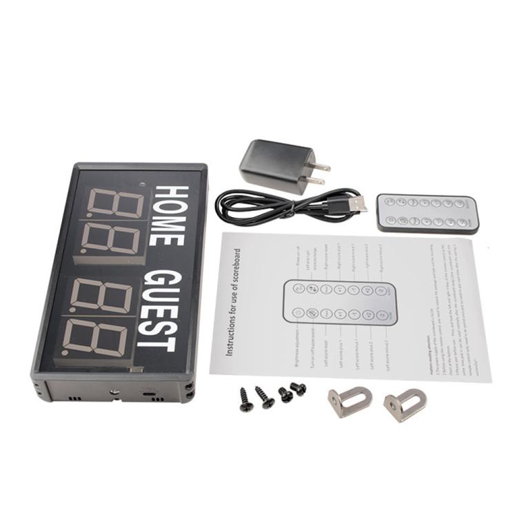 KYX--0014 LED Portable Electronic Scoreboard Remote Control Sports Game Score Record