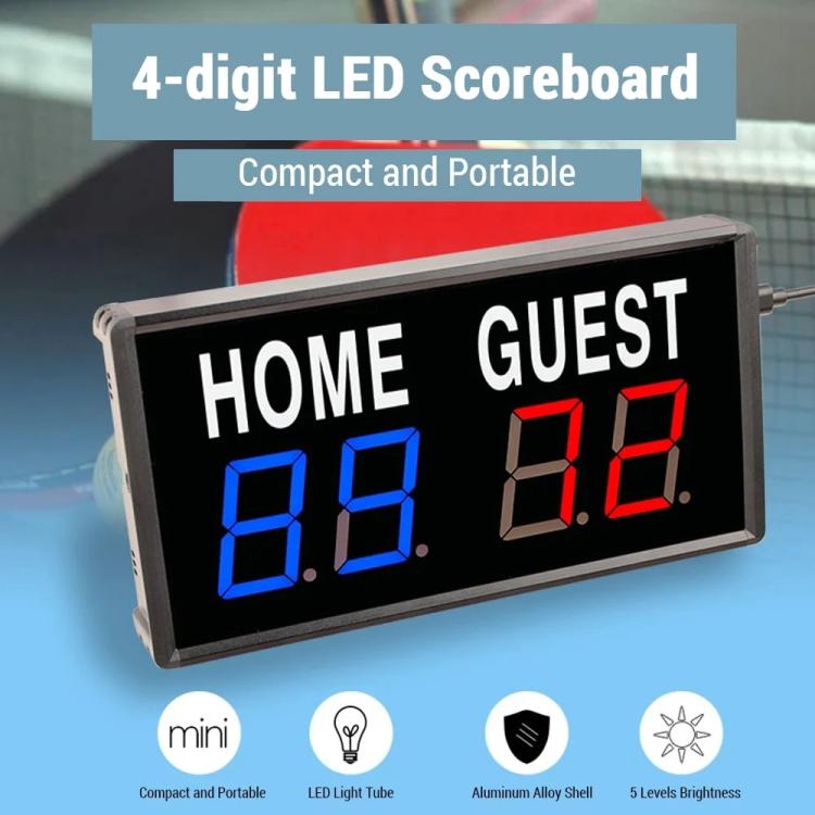 KYX--0014 LED Portable Electronic Scoreboard Remote Control Sports Game Score Record