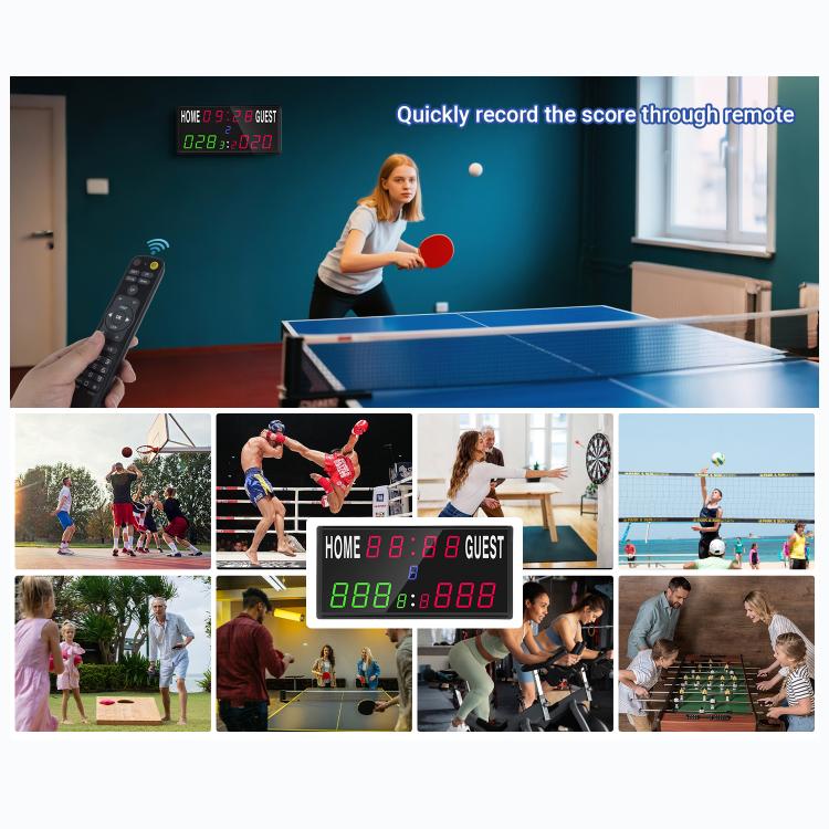 KYX--0030 13-digit LED Electronic Scoreboard Remote Control Multi-function Competition Timer