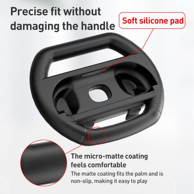 For Nintendo Switch 2 Joy-Con 1pair iPlay HBS-2813 Controller Racing Simple Steering Wheel