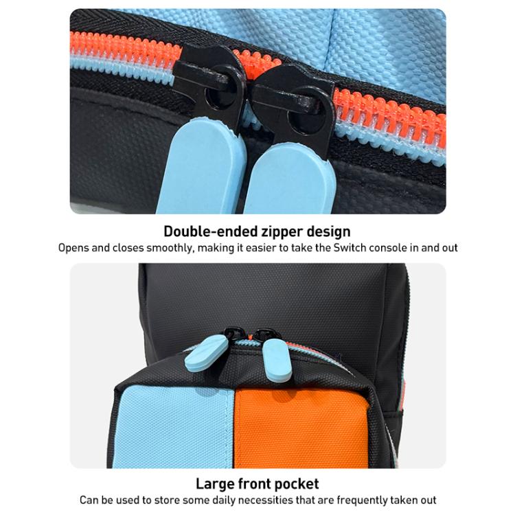For Nintendo Switch 2 iPlay HBS-2844 Colorblock Crossbody Game Console Storage Bag