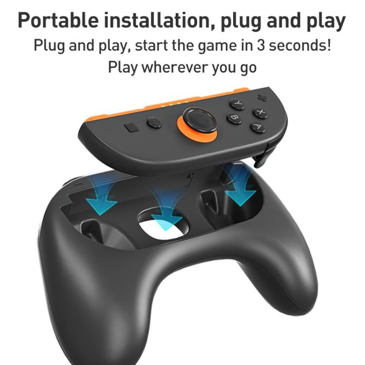 For Nintendo Switch 2 iPlay HBS-2870 4 in 1 Controller Grip Steering Wheel Combination