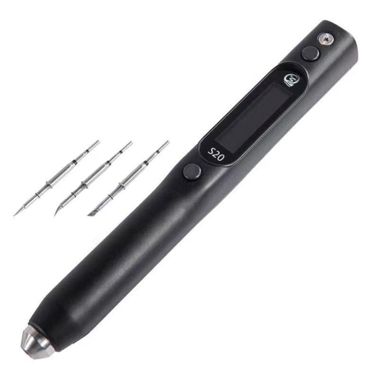 S20 20W 9V Handheld Precision Soldering Iron with 3 Soldering Tips