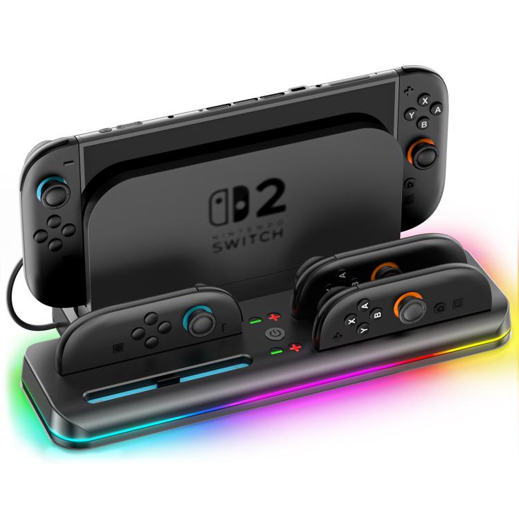 OIVO VG-SW205 Gaming Console Storage Magnetic Charging Stand with RGB Lights