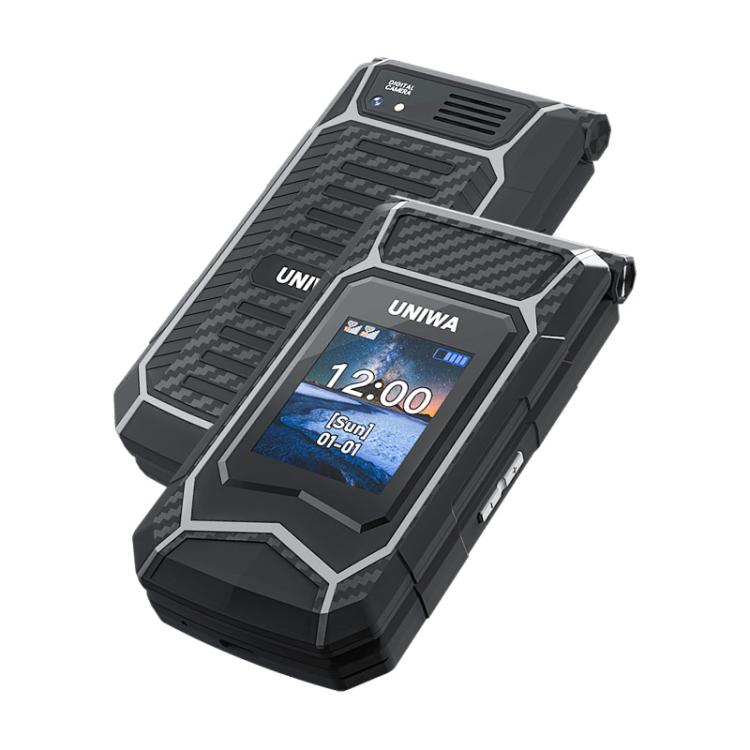 UNIWA X29 Keypad Flip Rugged Phone, 2.8 inch + 1.77 inch Double Screen, MT6261D, Network: 2G