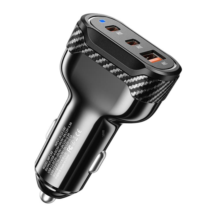WK WP-C64 Carbon Fiber 60W Fast Car Charging Charger