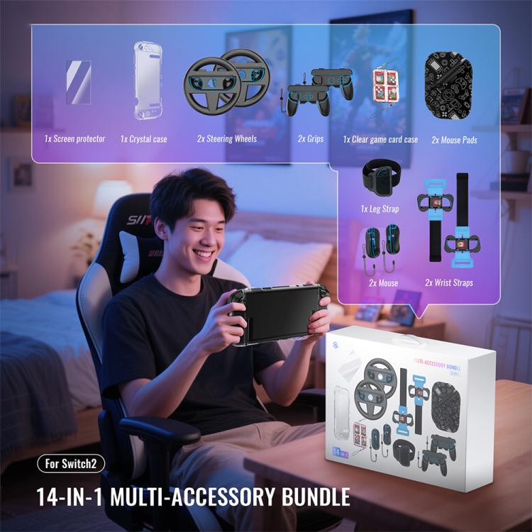 JYS NS2317 14-in-1 Sports Gaming Motion Sensor Controller Set