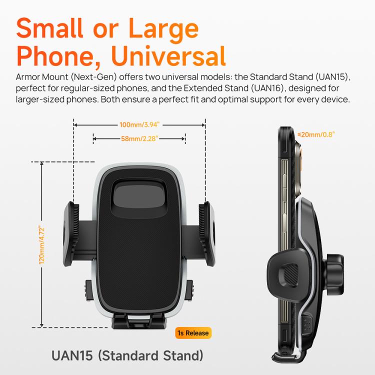 Ulefone UAN15 Armor Mount Car / Desk Phone Holder, Standard Model