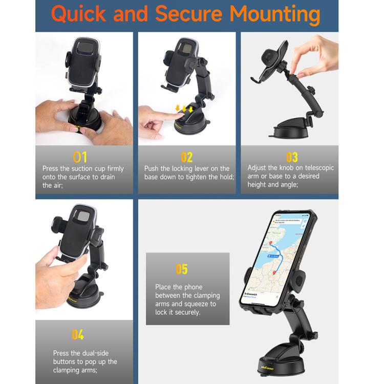 Ulefone UAN15 Armor Mount Car / Desk Phone Holder, Standard Model