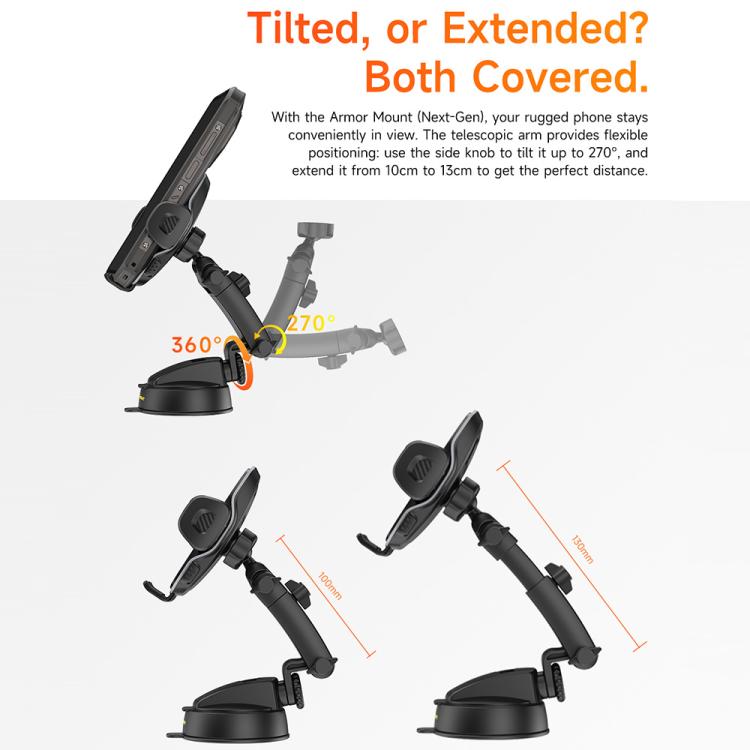 Ulefone UAN15 Armor Mount Car / Desk Phone Holder, Standard Model
