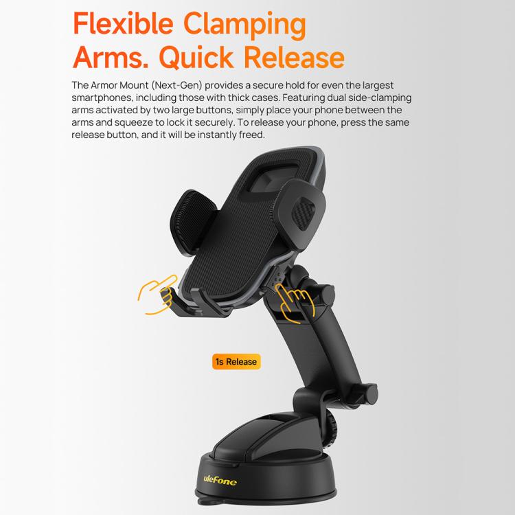 Ulefone UAN15 Armor Mount Car / Desk Phone Holder, Standard Model