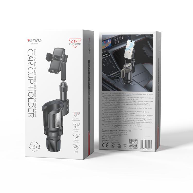 Yesido C273 2 in 1 Car Water Cup Phone Holder