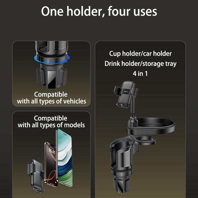 Yesido C274 4 in 1 Car Multi-function Tray Water Cup Phone Holder