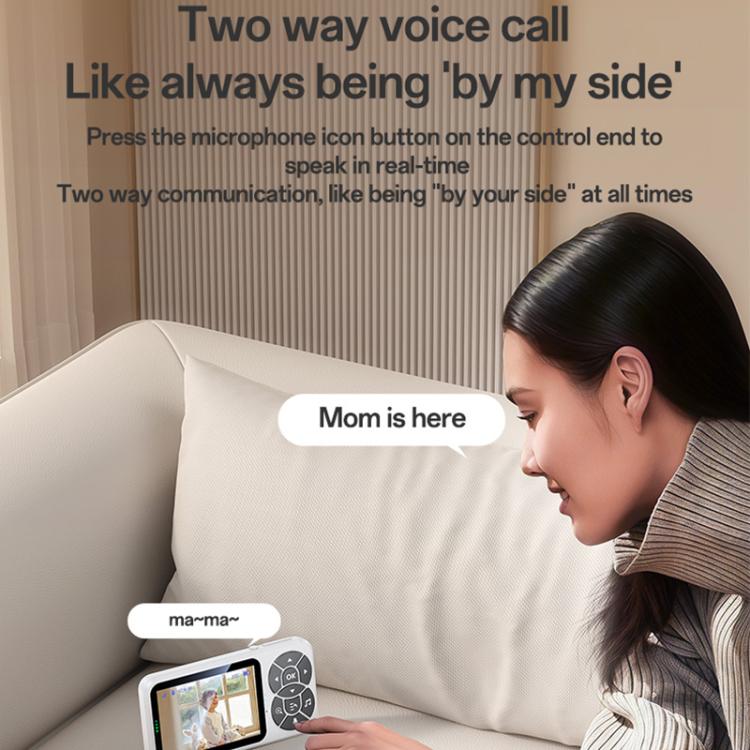 Yesido KM26 3.5 inch TFT screen 2.4G Baby Monitor Care Camera, Plug: UK Plug