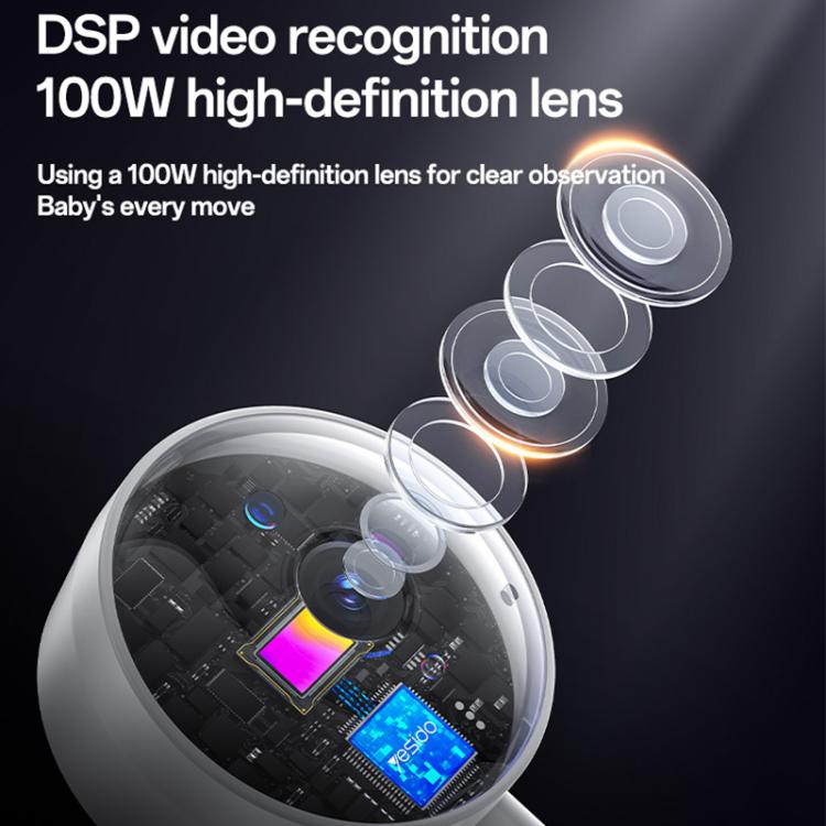 Yesido KM26 3.5 inch TFT screen 2.4G Baby Monitor Care Camera, Plug: UK Plug