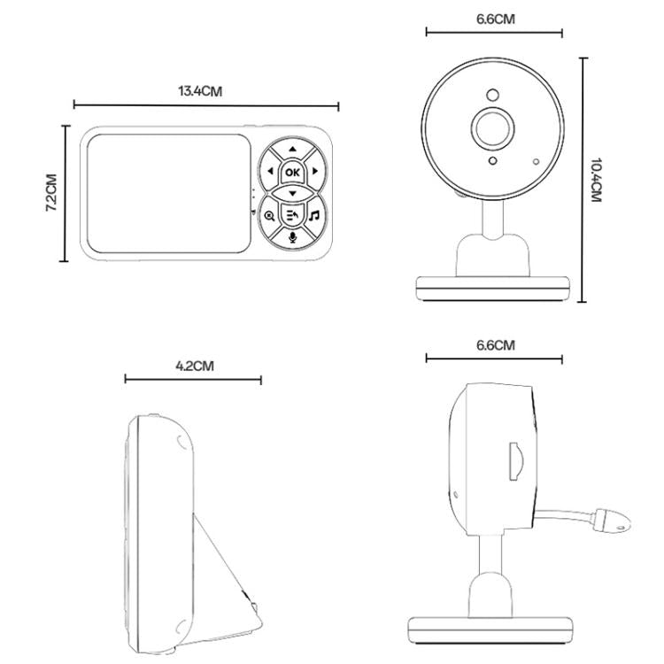 Yesido KM26 3.5 inch TFT screen 2.4G Baby Monitor Care Camera, Plug: UK Plug
