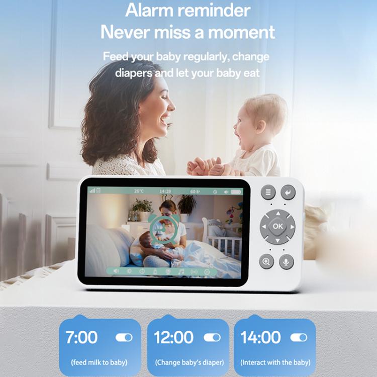 Yesido KM28 5 inch LCD Screen 2.4G WiFi Baby Monitor Care Camera, Plug: UK Plug