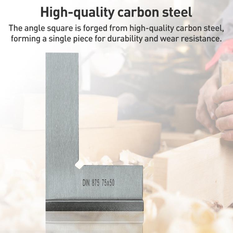 90 Degree Flat Edge Woodworking Square L-shaped Carbon Steel Knife Edge Set Square