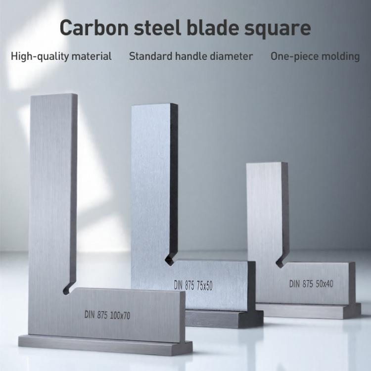 90 Degree Flat Edge Woodworking Square L-shaped Carbon Steel Knife Edge Set Square