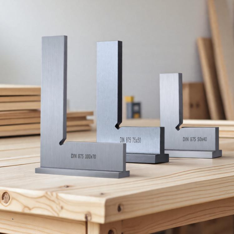 90 Degree Flat Edge Woodworking Square L-shaped Carbon Steel Knife Edge Set Square