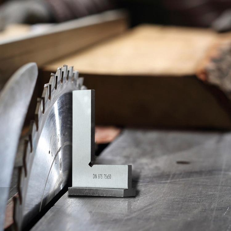 90 Degree Flat Edge Woodworking Square L-shaped Carbon Steel Knife Edge Set Square