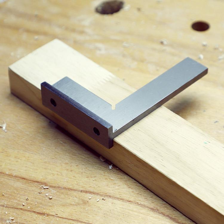 90 Degree Flat Edge Woodworking Square L-shaped Carbon Steel Knife Edge Set Square