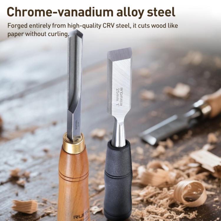 RUITOOL Knockable Through Handle Woodworking Chisel Slotting Chisel Carving Tool