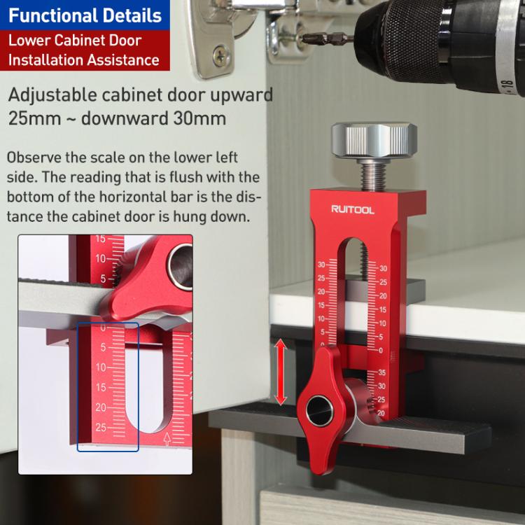 RUITOOL Multifunctional Cabinet Door Installation Locator Aid with Base